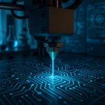 3D printer extruding conductive filament forming circuit patterns