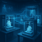 Collaborative medical 3D printers working together with digital data streams