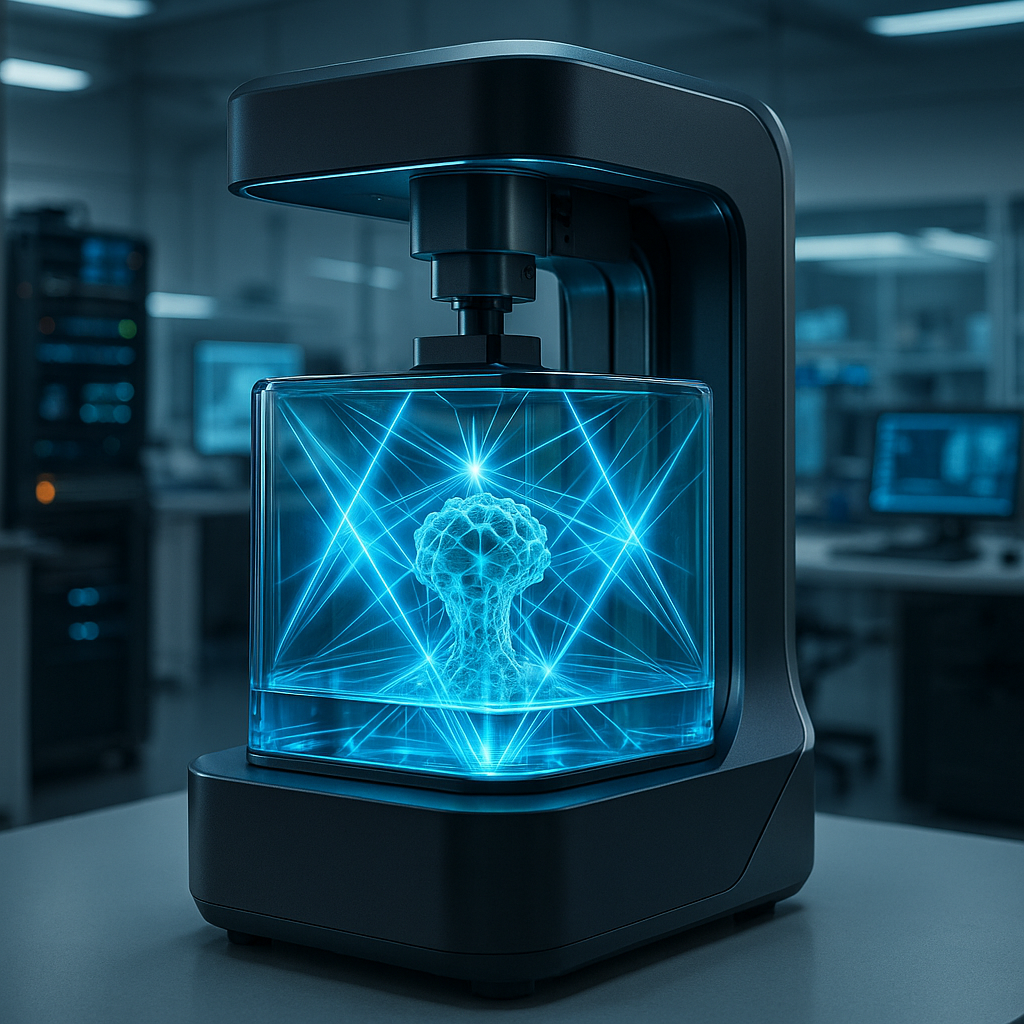 Tomographic volumetric 3D bioprinter creating complex biological structures