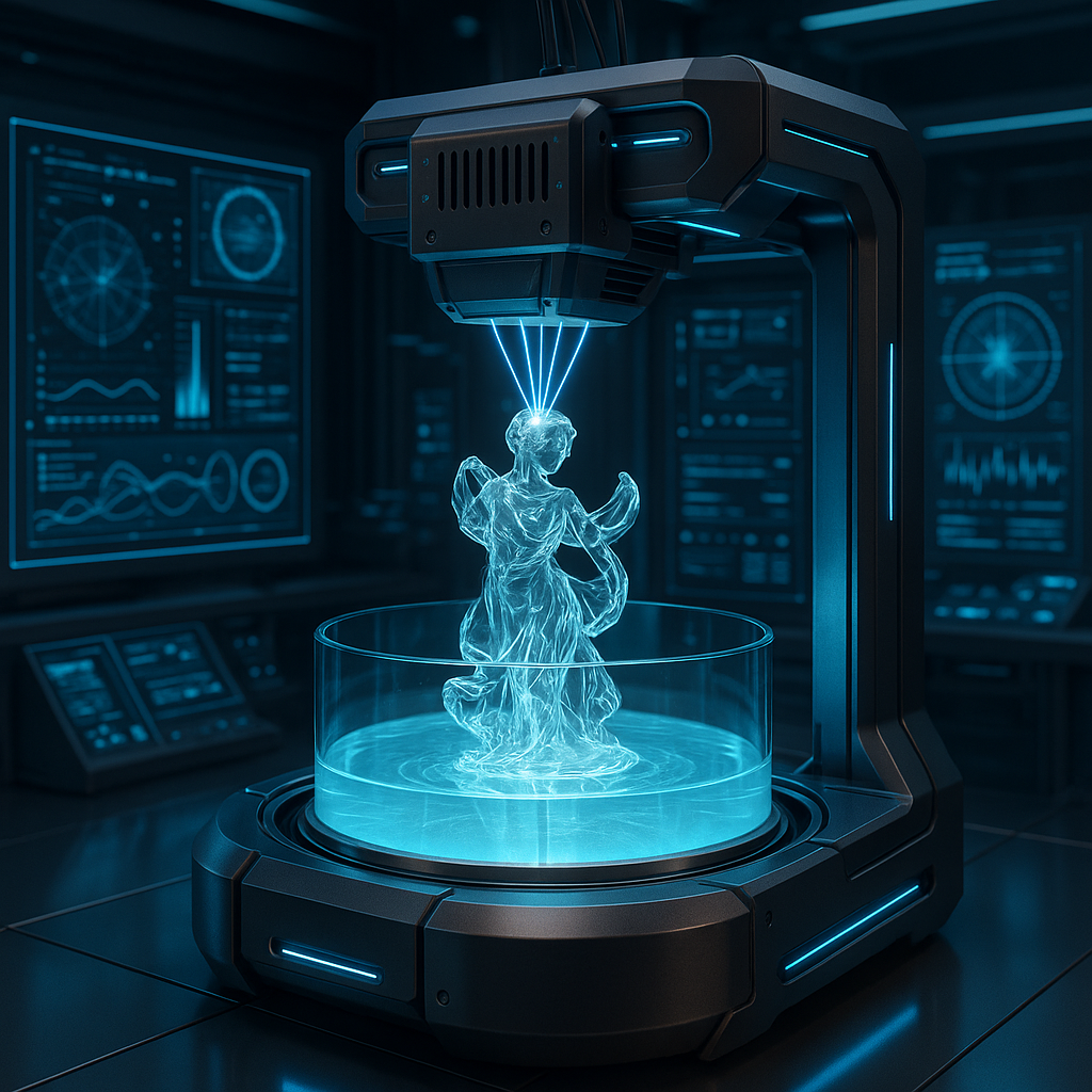 Laser-based volumetric 3D printing of glass in a high-tech lab