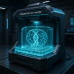 Volumetric 3D printing process showing internal curing with X-ray visualization