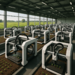 Collaborative 3D printers operating in an automated agricultural print farm