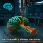 3D bioprinted stenotic brain vessel with enhanced extracellular matrix bioink and live cells