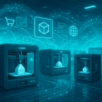 Futuristic distributed 3D printing manufacturing network with digital data connections