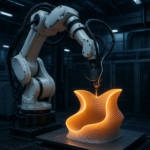 Robotic arm 3D printing complex curved surfaces with multi-axis movement