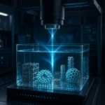 Volumetric 3D printing of metal and quantum dot microstructures using optofluidic assembly
