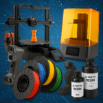 3D printing equipment and materials collage