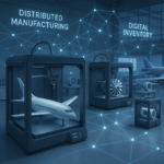 Distributed additive manufacturing network producing aerospace parts