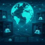 Distributed 3D printing manufacturing network with digital connectivity
