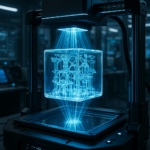 Holographic tomographic 3D printing curing complex resin volume in a lab