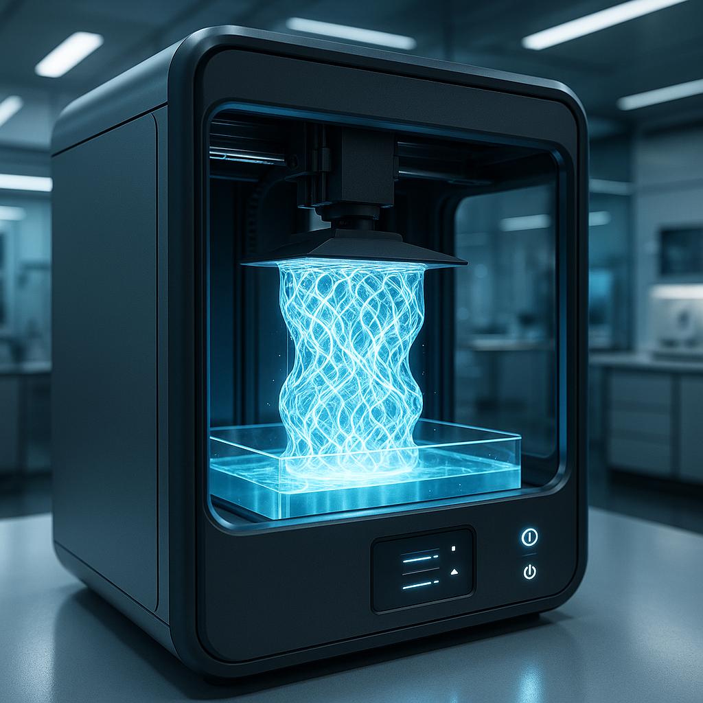 Ultrafast volumetric 3D printing process creating a complex object in seconds