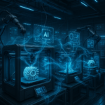 Collaborative 3D printing swarm operating in an automated print farm