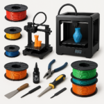 Top 3D printing products including printers, filaments, and accessories